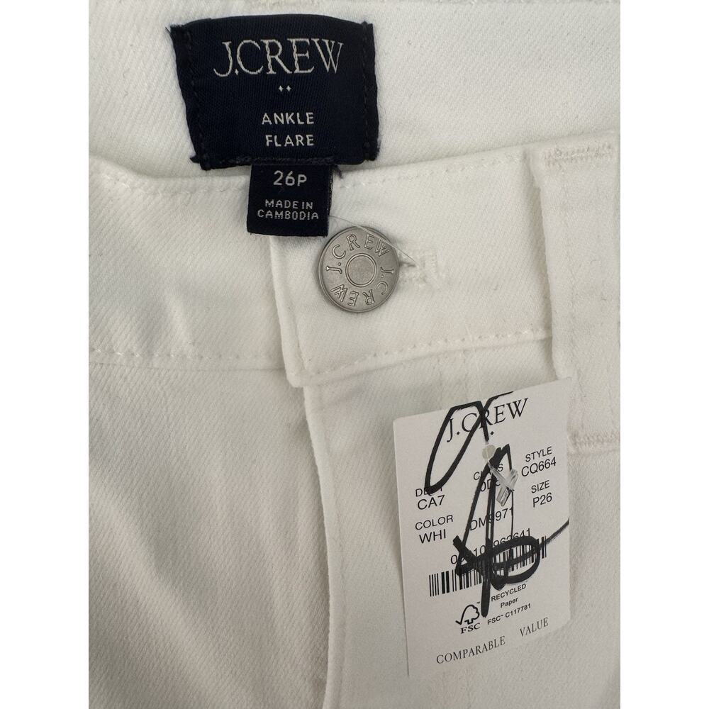 NWT J. Crew White Ankle Flare Jeans Women’s Size 26 Petite - Picture 6 of 7